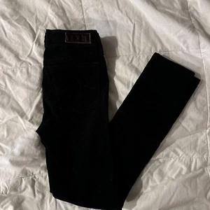 AG Adriano Goldschmied Girls Pants 8 Twiggy Plush Skinny  Black Velvet Holiday - Picture 1 of 7