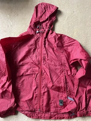 SIERRA DESIGNS Women's Small Rain Coat Jacket PACKABLE & SUPER LIGHT Red S/P - Image 1 of 4