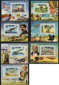 Sao Tome E Principe planes , aviation 7 souvenir sheets set MNH cat.v 60 euros - Picture 1 of 8
