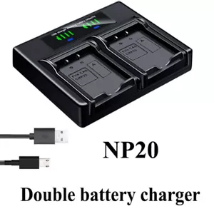 Twin Battery Charger For CASIO NP-20 Exilim EX-Z60 Z65 EX-Z70 Z75 Exilim EX-Z77 - Picture 1 of 4