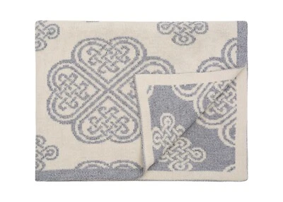 Cobertor SAOL celta espiral nó mistura de lã irlandês Aran 69 pol. x 44 pol. - Imagem 1 de 3