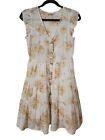 Women's ~E & M~ Fit & Flare Lined Floral Button Down Dress Size Small ~X Cond~