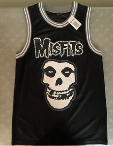 New The Misfits Jersey # 138 Small S Punk Crimson Ghost Skull Hot Topic Danzig - Picture 1 of 12