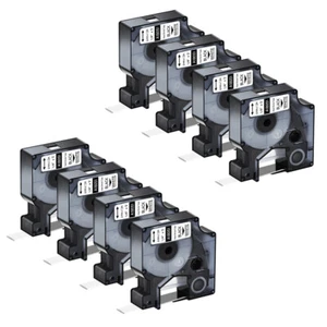 Tubo termorretráctil 8PK 18051 IND 1/4" negro/blanco para DYMO Rhino PRO 1000 5000 - Imagen 1 de 9