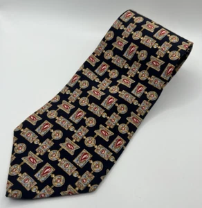 Metropolitan Museum of Arts Tie Neck Tie Black Jewels Medallions 57.75 x 4" - Picture 1 of 5
