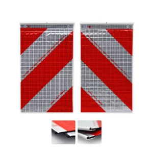 Juego de pared de carga de banderas de advertencia ORALITE para plataformas elevadoras de camiones | rojo y blanco de Orafol - Imagen 1 de 2