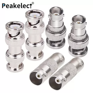 6PCS BNC Adapters BNC Male Female RF Coaxial Connector for CCTV Security Camera - Picture 1 of 5