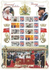 BC-383 2012 Diamond Jubilee Pageant History of Britain 88 Business Smilers Sheet - Picture 1 of 1