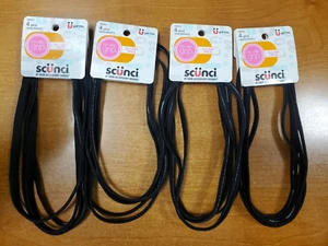 4 Packs of 4: Scunci No-Slip Grip Flat Headbands/Headwraps Black (3232) R7P7a - Picture 1 of 3