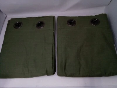 Elsie Linen I was made for you Look Sweet Grass grommet drapery panels 50" x84" - Image 1 of 4