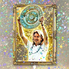 Steffi Graf Holographic Gold Getter Sketch Card Limited 1/5 Dr. Dunk Signed