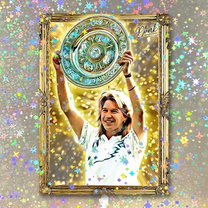 Steffi Graf Holographic Gold Getter Sketch Card Limited 1/5 Dr. Dunk Signed