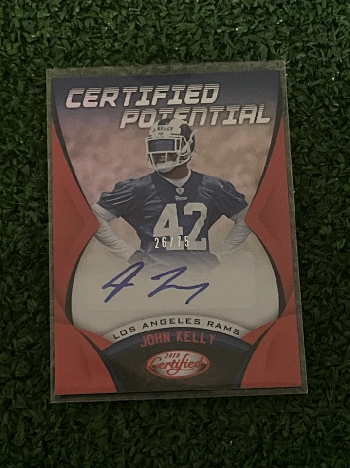 Josh Kelly 2018 Certified Potential #CPS -JK Auto Red #26/75 Los Angeles Rams - Image 1 of 2