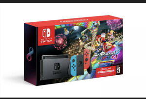Nintendo Switch Bundle with Mario Kart 8 Deluxe - Neon Red/Blue - NEW FAST SHIP✈