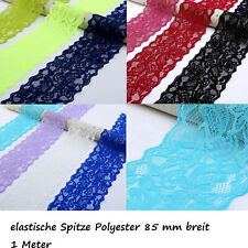 1 Meter elastische Spitze Polyester 85 mm Lace Trimm Spitzenband Spitzenborte