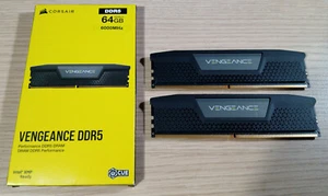 DDR5 RAM 64GB Corsair Vengeance 2 x 32GB 6000MHz CMK64GX5M2B6000C40 - Photo 1/2