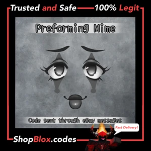 ROBL0X Toy Code - Performing Mime FACE! Code ONLY! - (FAST DELIVERY!) - Picture 1 of 4