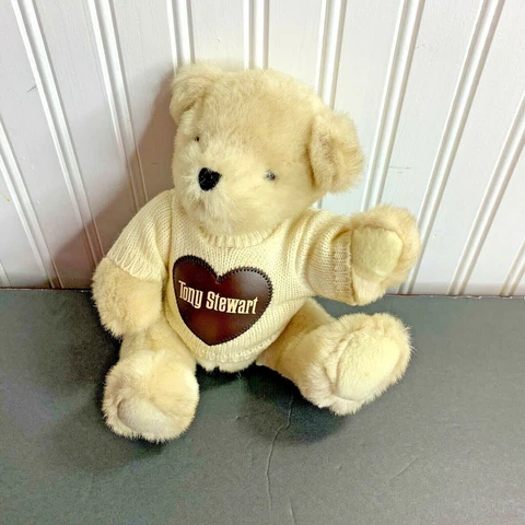 Action Sports Image Tony Stewart Nascar Bear Jointed Plush Stuffed Animal Toy Cover