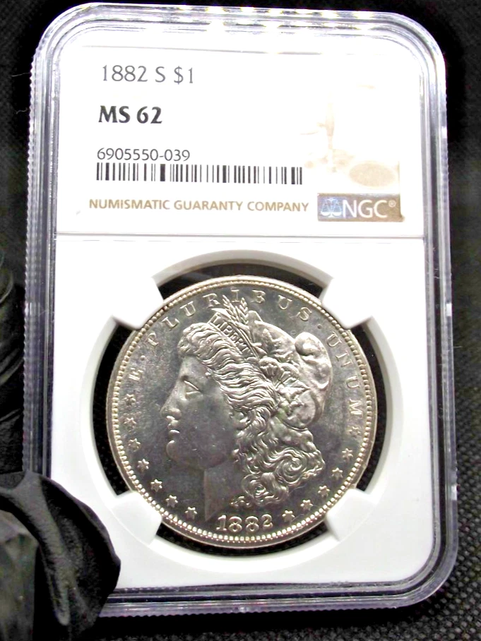 モルガン銀貨　1882 S $1 銀貨 MS 62 NGC認証 MS 62 Graded 1882 Year Morgan US Dollars (1878-1921) for sale | eBay