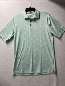 Snake Eyes Golf Polo Shirt Palm Trees Print Mens Size Small - Picture 1 of 5