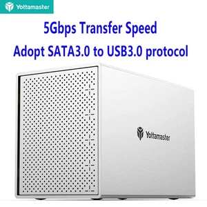 5 Bay USB 3.0 5Gbps Aluminium Hard Drive Enclosure For 2.5/3.5" SATA HDD SSD - Afbeelding 1 van 9