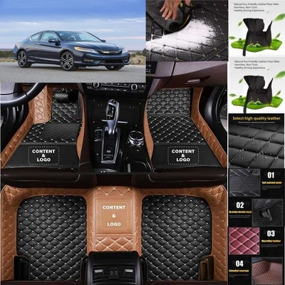 For Honda Accord Car Floor Mats Luxury Waterproof Liners Carpets Cargo Custom Foto 1 de 4