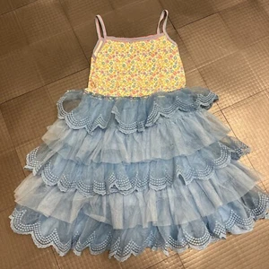 MATILDA JANE MAKE A WISH FLORAL BLUE TULLE DRESS GIRLS SIZE 10 - Picture 1 of 7