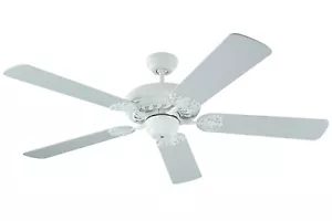Monte Carlo 52" premier Ceiling fan 5pr52WH, WHITE 5 BLADE(LUBBY - Picture 1 of 12