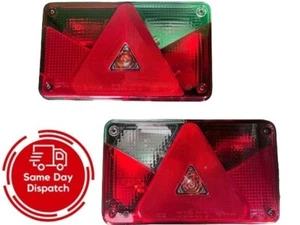 2x Multipoint V 5 Rear Light Lamp Aspock Pair L AND R SIDE Trailer Truck - Picture 1 of 11