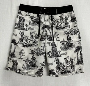 Bad Boy Vintage Youth Teen Board Shorts Size 14 W/ Skull Patterns - Picture 1 of 8