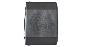 Bible Cover Case Organizer Zippered Protector Durable Leather Spine Handle Large - Bild 1 von 8