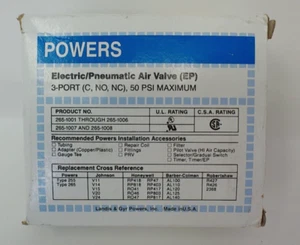 Powers Electric Neumatic AIr Valve EP - Imagen 1 de 6