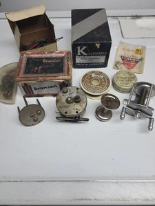 Vintage Fishing Tackle Reel Parts Boxes Old Fishing items From Estate - Picture 1 of 1