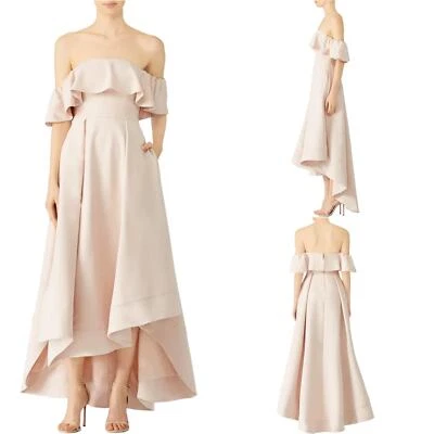C/MEO Collective Blush Temptation Ruffle Detail Off The Shoulder Gown Size S - Image 1 of 4