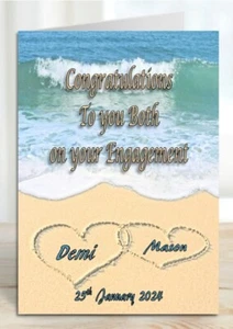 Tarjeta de aniversario de boda personalizada tarjeta de día de boda tarjeta de compromiso. - Imagen 1 de 2