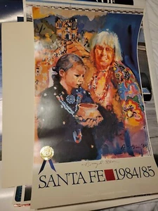 Vintage Santa Fe 1984/1985 Poster Signed by Artist Amy R Stein - Picture 1 of 2