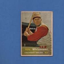 1957 TOPPS CINCINNATI REDLEGS # 373 PETE WHISENANT VG
