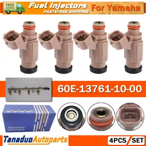 4PCS 60E-13761-10-00 Fuel Injectors For Yamaha PWC FX SX AR VX 212 232 1000 1100 - Picture 1 of 11