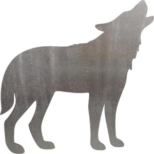 Decoración artística de metal recortada de acero Howling Wolf - Imagen 1 de 1