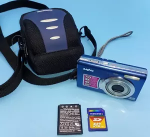 Sanyo VPC-T700 7.0MP Compact Digital Camera Blue Tested With Case & SD Card VGC - Picture 1 of 10