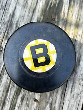 BOSTON BRUINS VINTAGE OFFICIAL HOCKEY PUCK MADE IN CZECHOSLOVAKIA Small Sticker