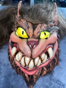Y2k Papier Magic Group Wolf Katze Maske Haar Vollgesicht Halloween Film Requisite 1999 - Bild 1 von 11