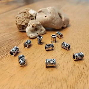 10 Zwischenperlen Spacer Beads Metallperlen antik Silber Farbe (B9) - Bild 1 von 2