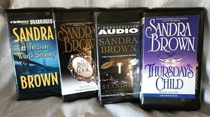 4 Audio books Sandra Brown Audio Cassettes Standoff Thursday's Child The Rana - Picture 1 of 5