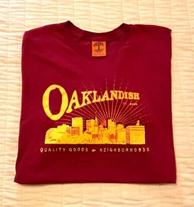 Neu ohne Etikett Oaklandish Skyline kurzärmliges T-Shirt Herren XL rot Bay Area Szene - Bild 1 von 5
