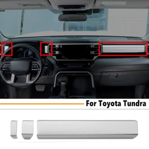 Car Console Dashboard Strips Trim Accessories For Toyota Tundra 2022-2025 Silver - Picture 1 of 11