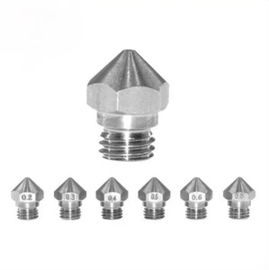 7er Set MK10 Extruderdüsen - Edelstahl - M7 Gewinde 3D Drucker - Bild 1 von 1