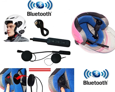 HEADSET MICROFONO AURICOLARE BLUETOOTH IMPERMEABILE PER CASCO MOTO MP3 - Immagine 1 di 4