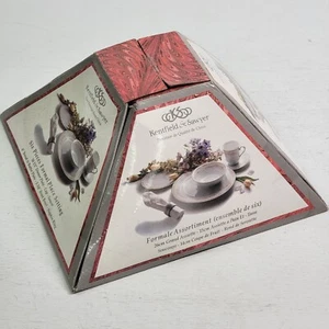 Vintage Kentfield & Sawyer Porzellan Porzellan KSA2 weiß Pfirsich Rose 6-teiliges Geschirrset - Bild 1 von 9