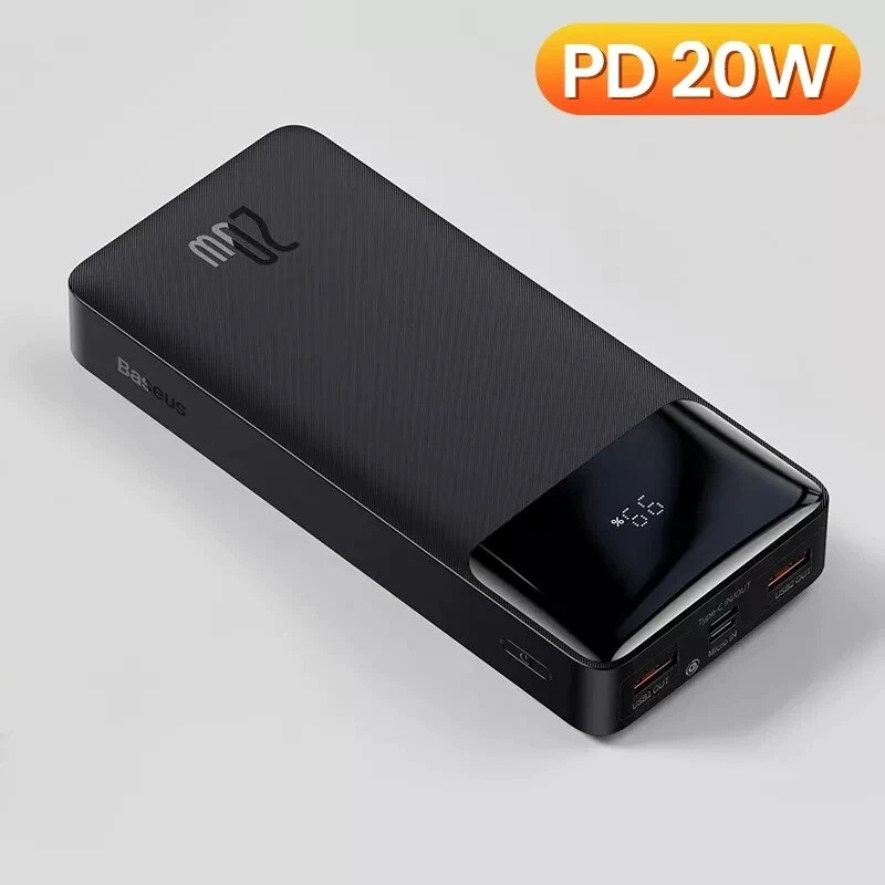 Baseus Power Bank 30000mAh Portable Charging Powerbank Mobile Phone External Bat - Image 1 of 1